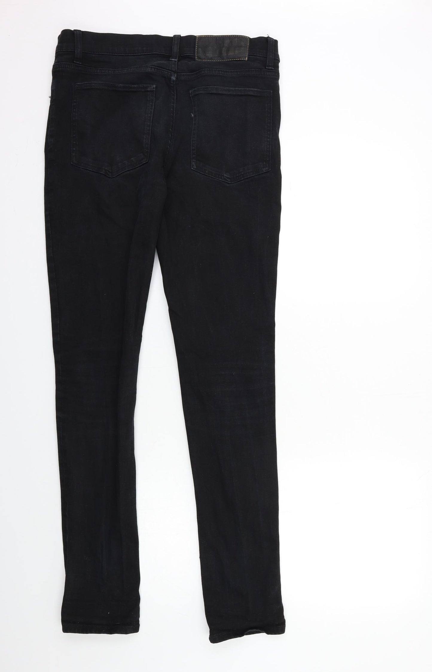 Preworn Mens Black  Denim Straight Jeans Size 30 in L34 in