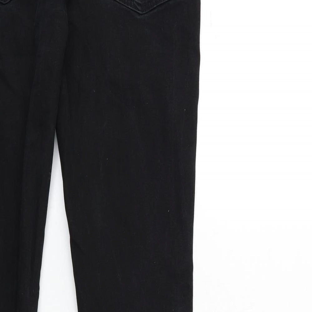 Preworn Mens Black  Denim Straight Jeans Size 30 in L34 in
