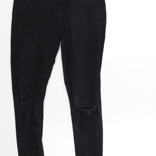 Dorothy Perkins Womens Black  Denim Skinny Jeans Size 10 L27 in