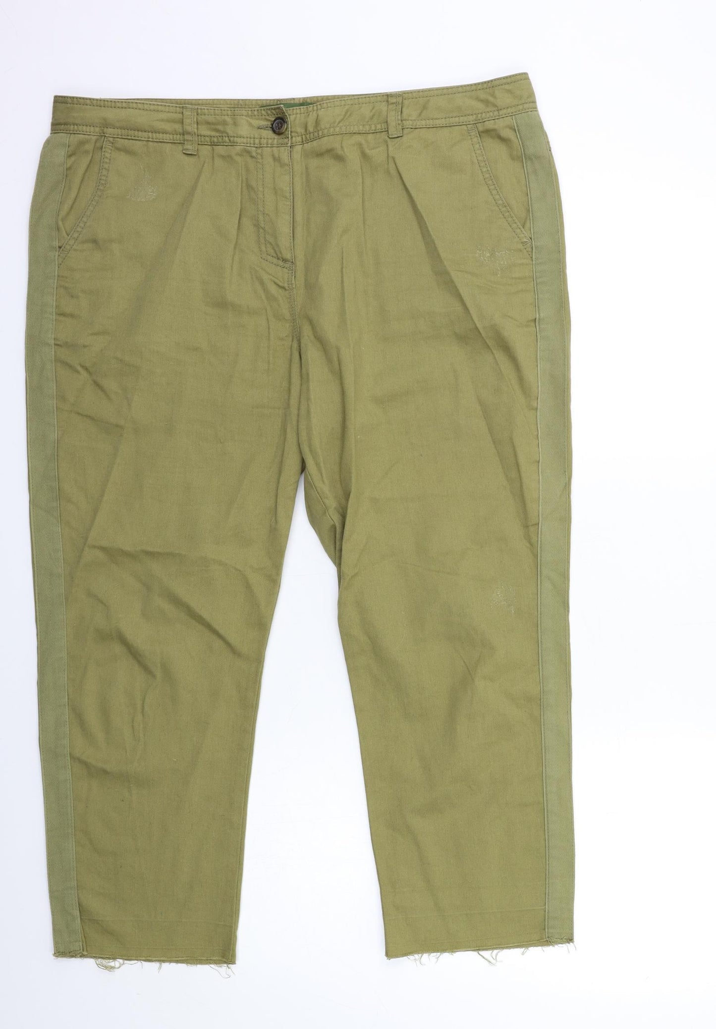 NEXT Womens Green  Denim Straight Jeans Size 16 L25 in