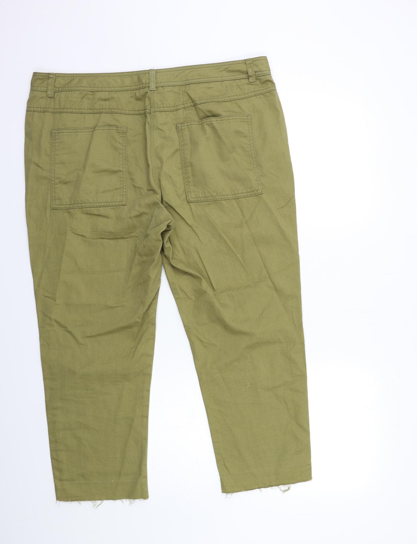 NEXT Womens Green  Denim Straight Jeans Size 16 L25 in