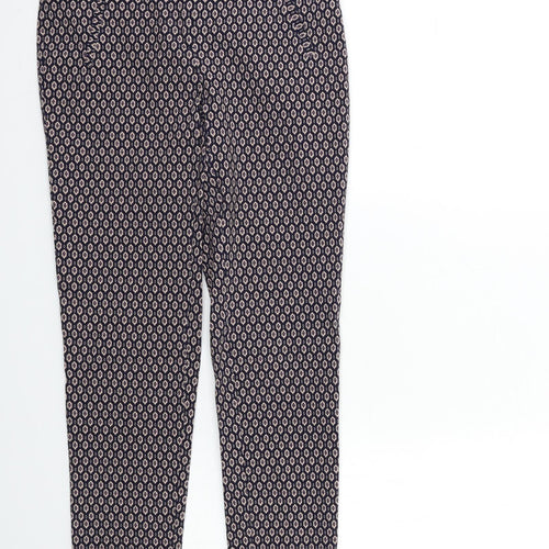 F&F Womens Blue Geometric  Trousers  Size 6 L25 in