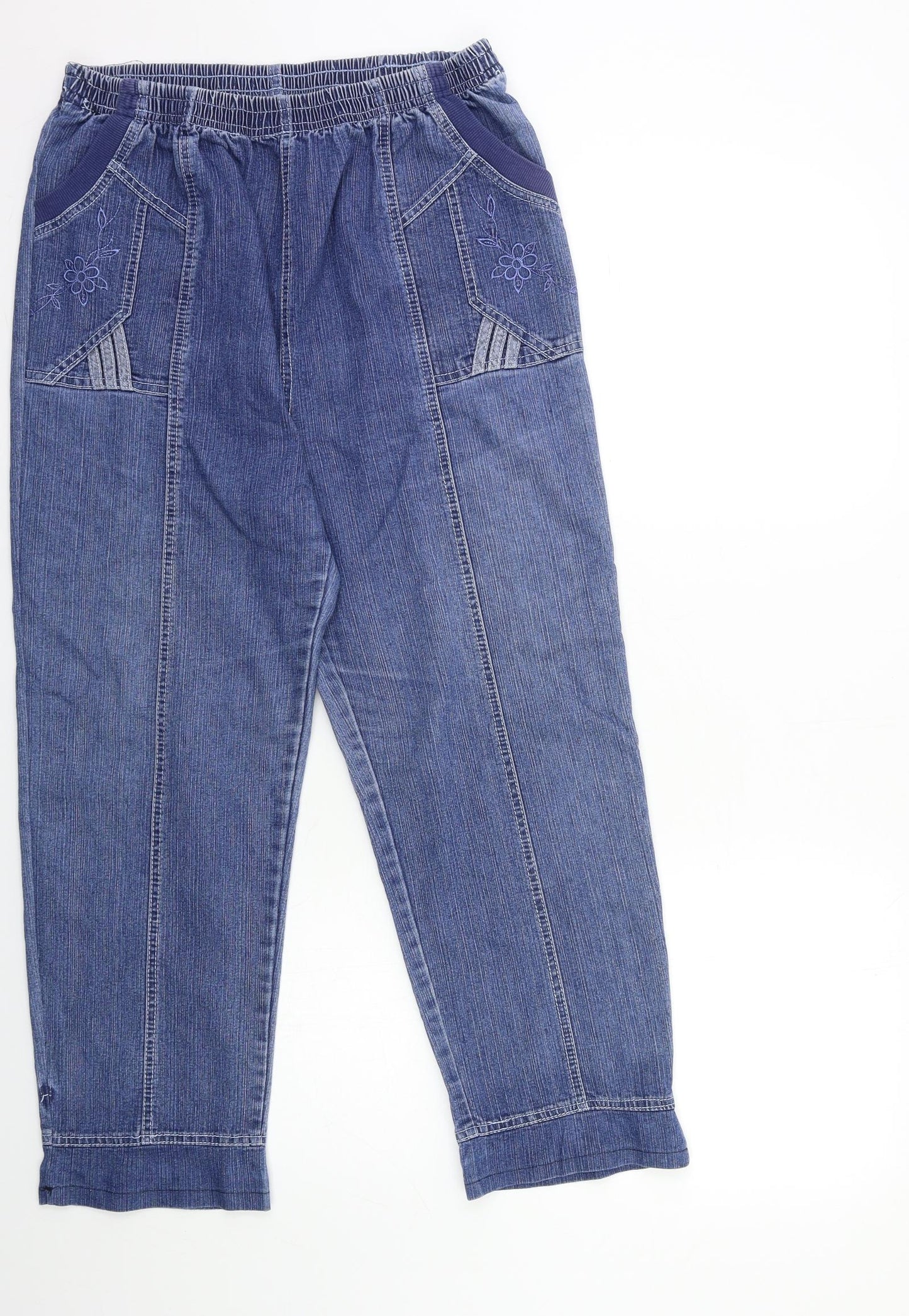 Preworn Womens Blue  Denim Mom Jeans Size 28 in L26 in