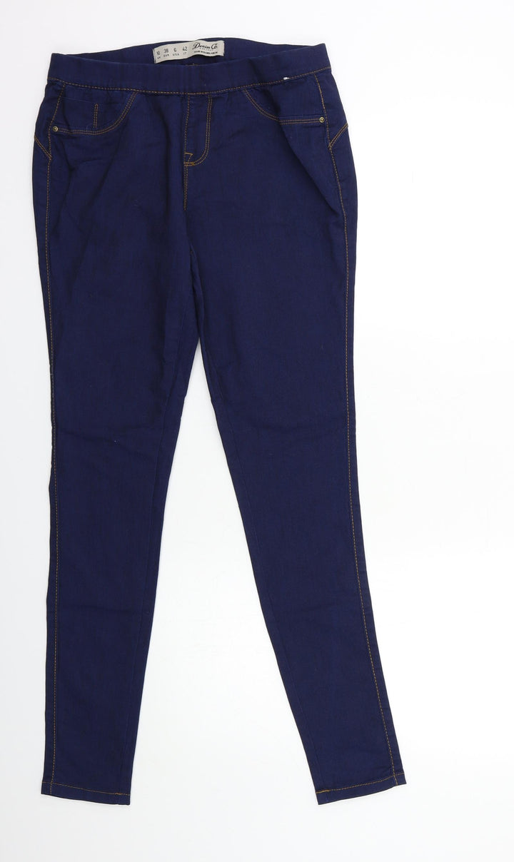 Denim & Co. Womens Blue Denim Skinny Jeans Size 10 L30 in