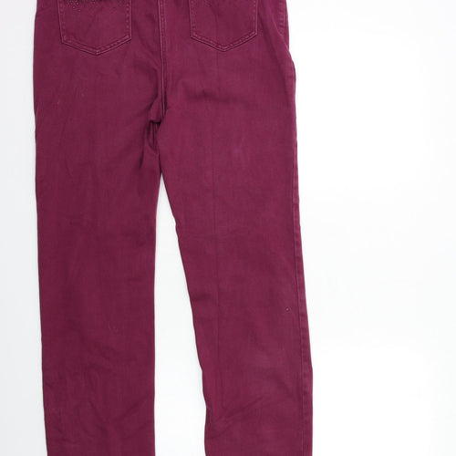 Marks and Spencer Womens Pink  Denim Straight Jeans Size 14 L31 in