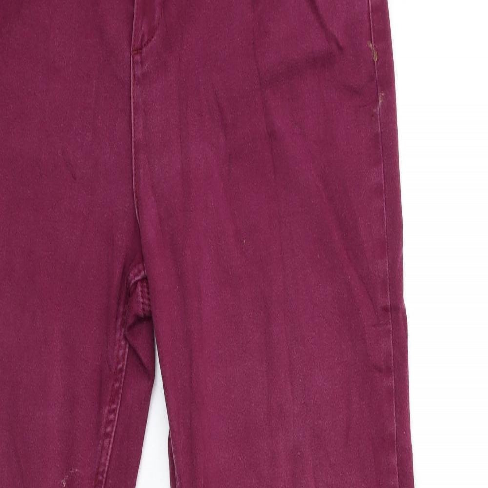 Marks and Spencer Womens Pink  Denim Straight Jeans Size 14 L31 in