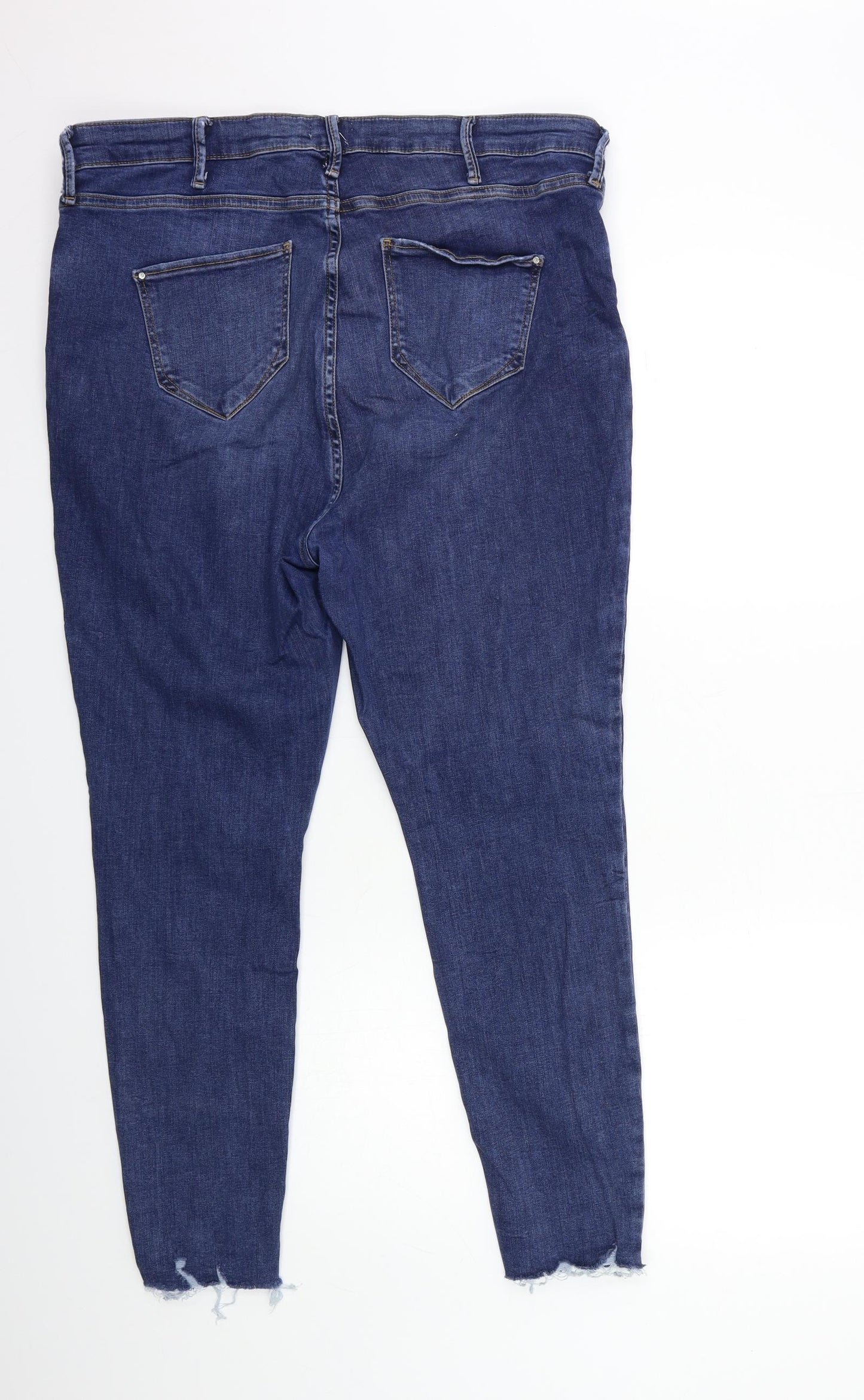 River Island Womens Blue  Denim Skinny Jeans Size 20 L27 in