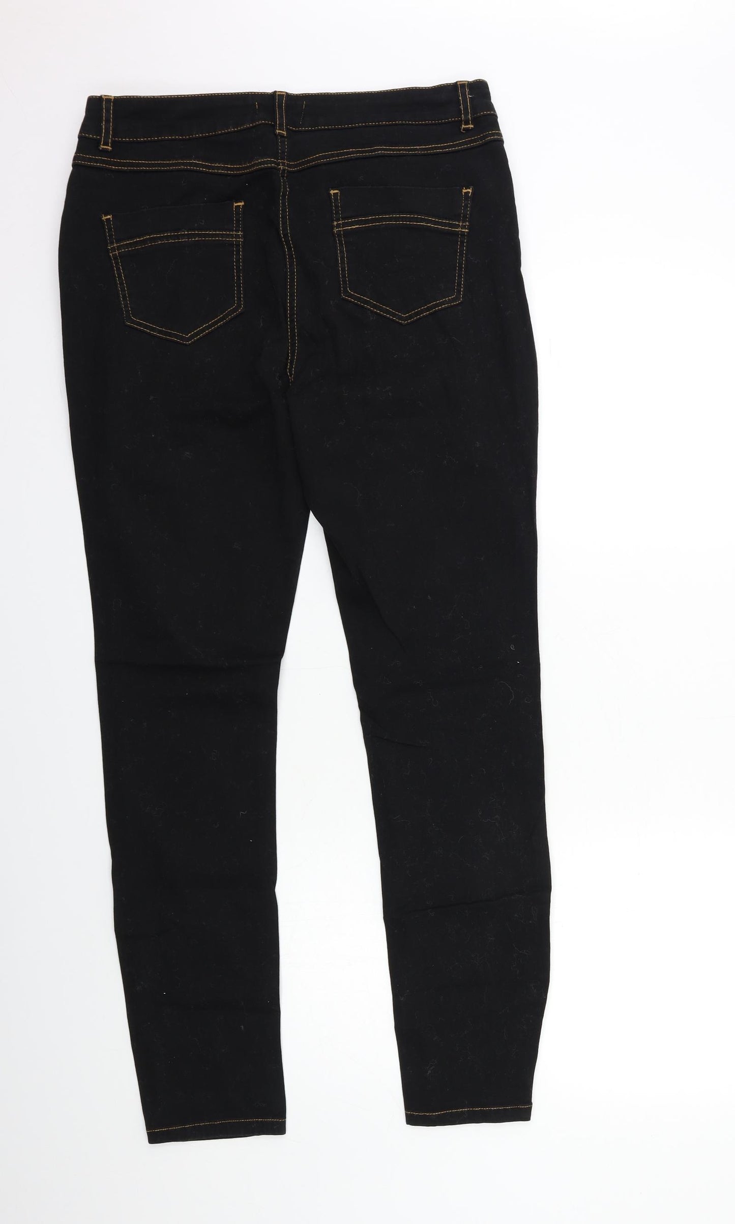 Papaya Womens Black  Denim Skinny Jeans Size 16 L30 in