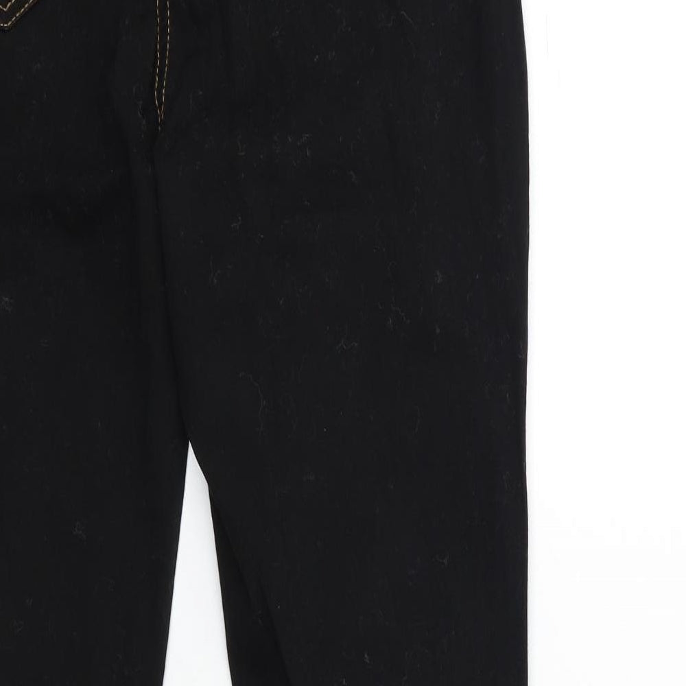 Papaya Womens Black  Denim Skinny Jeans Size 16 L30 in
