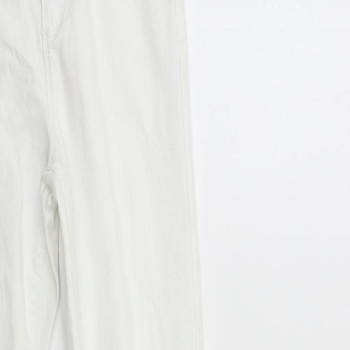 Denim & Co. Womens White  Denim Skinny Jeans Size 10 L28 in