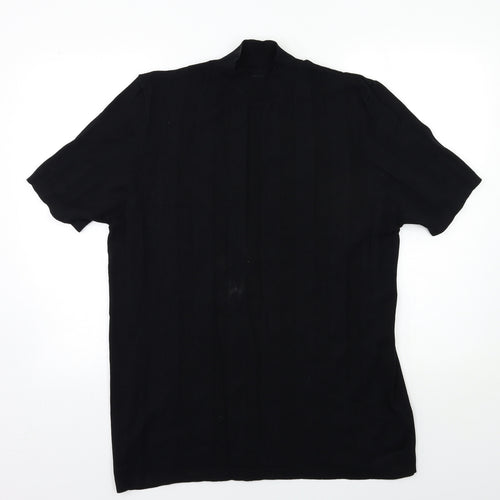 New Look Mens Black  Knit Pullover Jumper Size XL