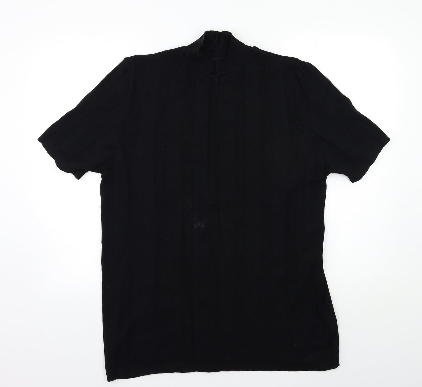 New Look Mens Black  Knit Pullover Jumper Size XL