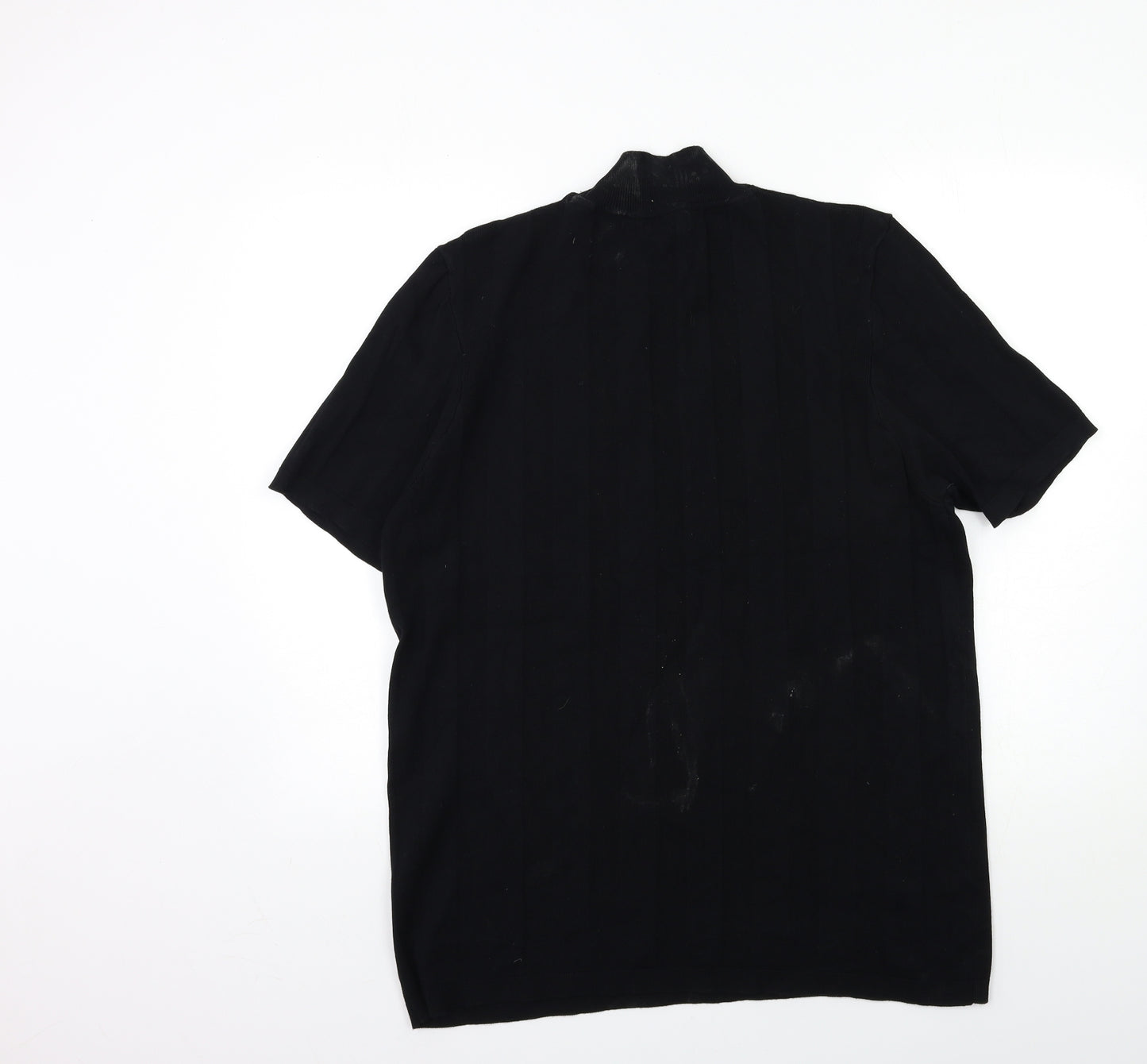 New Look Mens Black  Knit Pullover Jumper Size XL