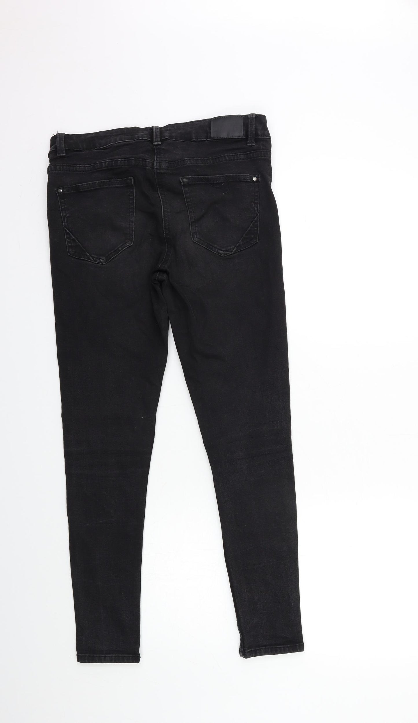 Nutmeg Womens Black  Denim Skinny Jeans Size 12 L27 in