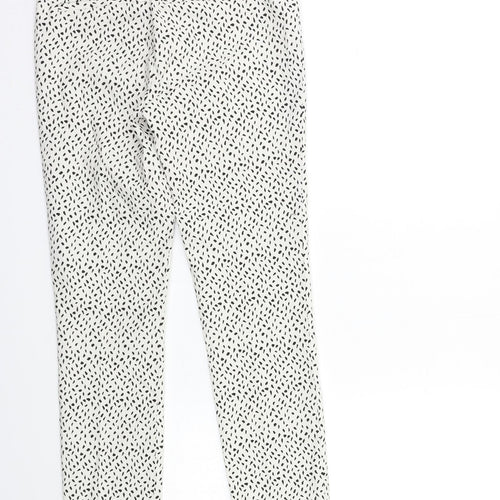 Zara Womens White Animal Print  Trousers  Size XS L28 in