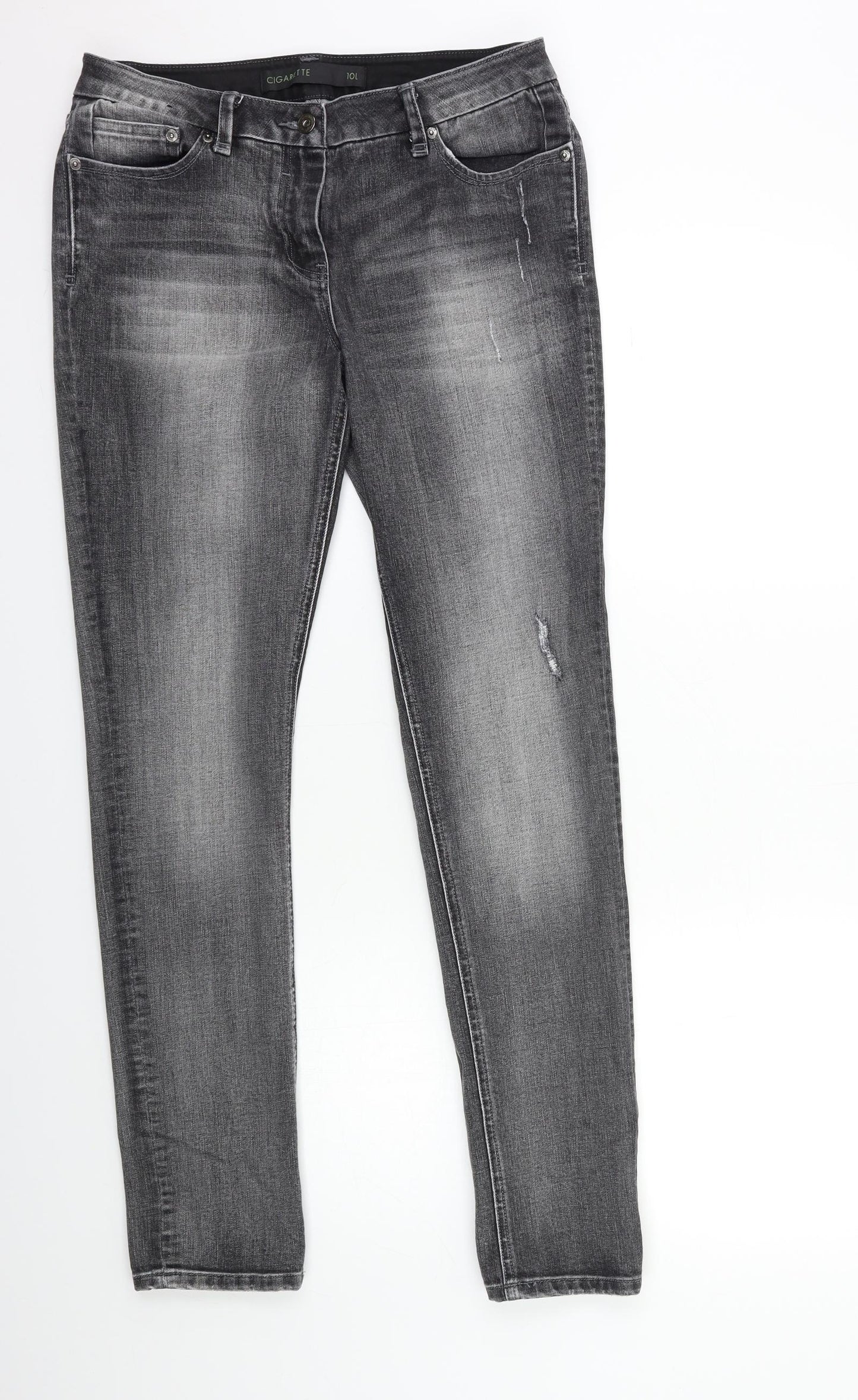 NEXT Womens Grey  Denim Tapered Jeans Size 10 L31 in