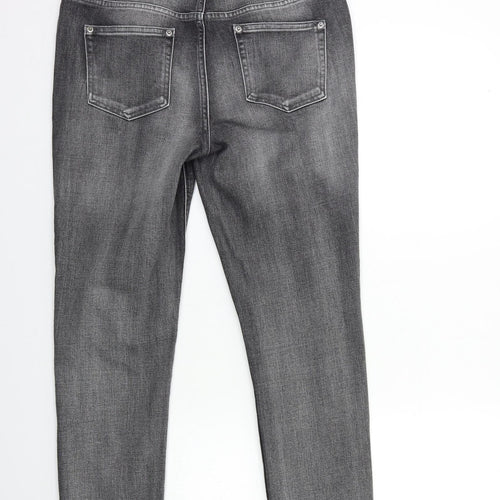 NEXT Womens Grey  Denim Tapered Jeans Size 10 L31 in