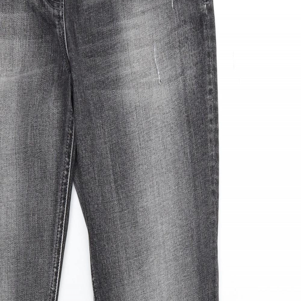 NEXT Womens Grey  Denim Tapered Jeans Size 10 L31 in