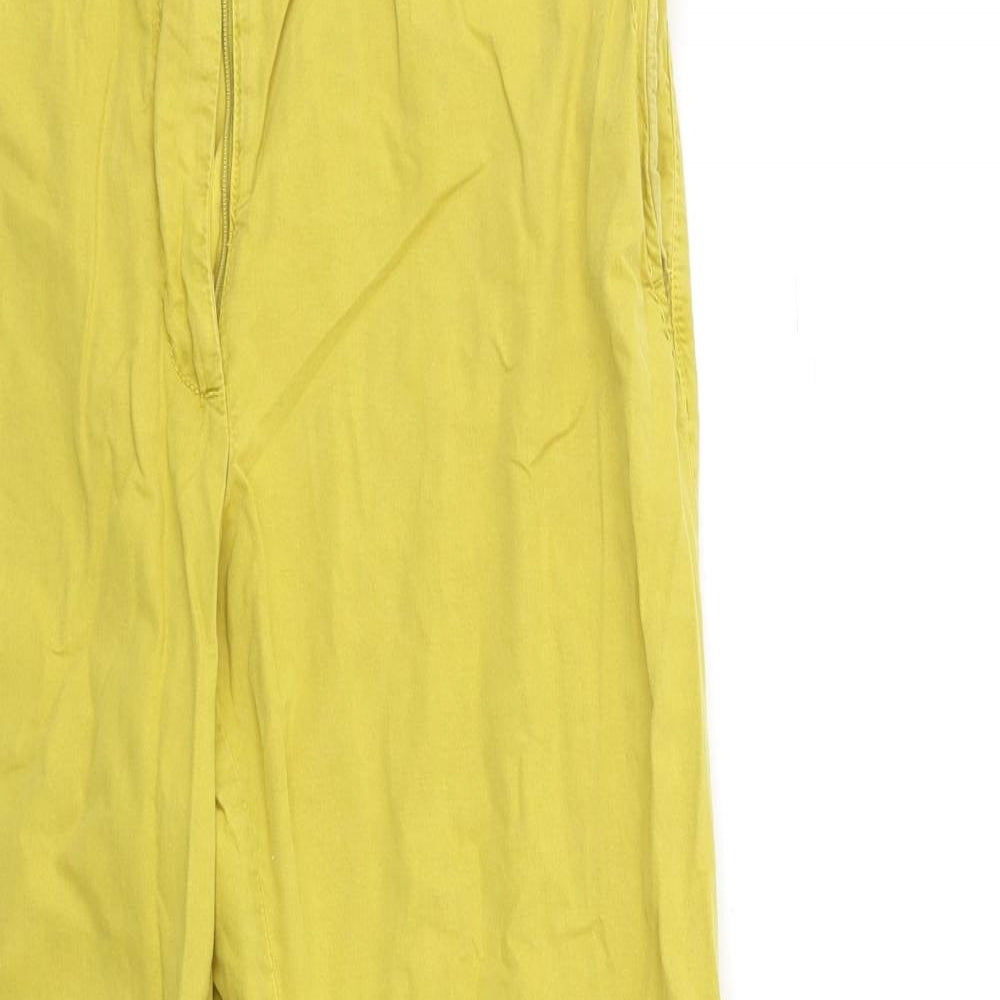NEXT Womens Yellow   Chino Trousers Size 10 L28 in