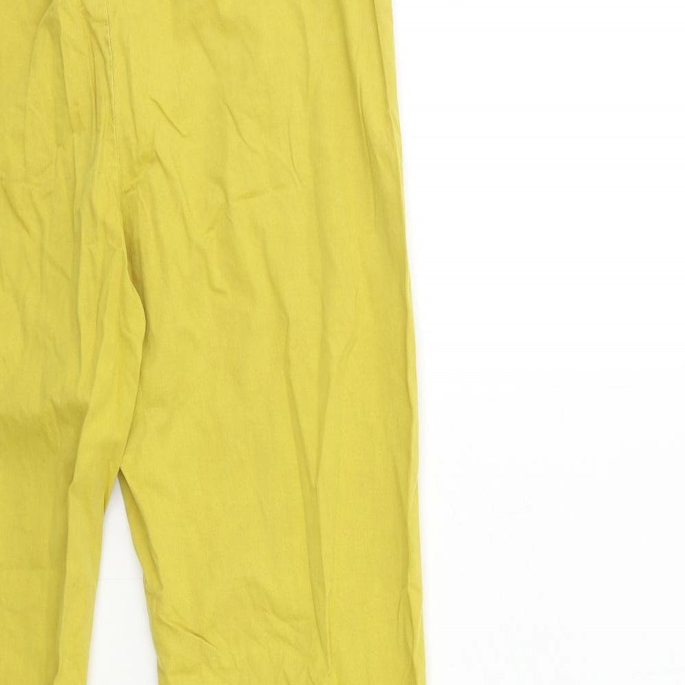 NEXT Womens Yellow   Chino Trousers Size 10 L28 in