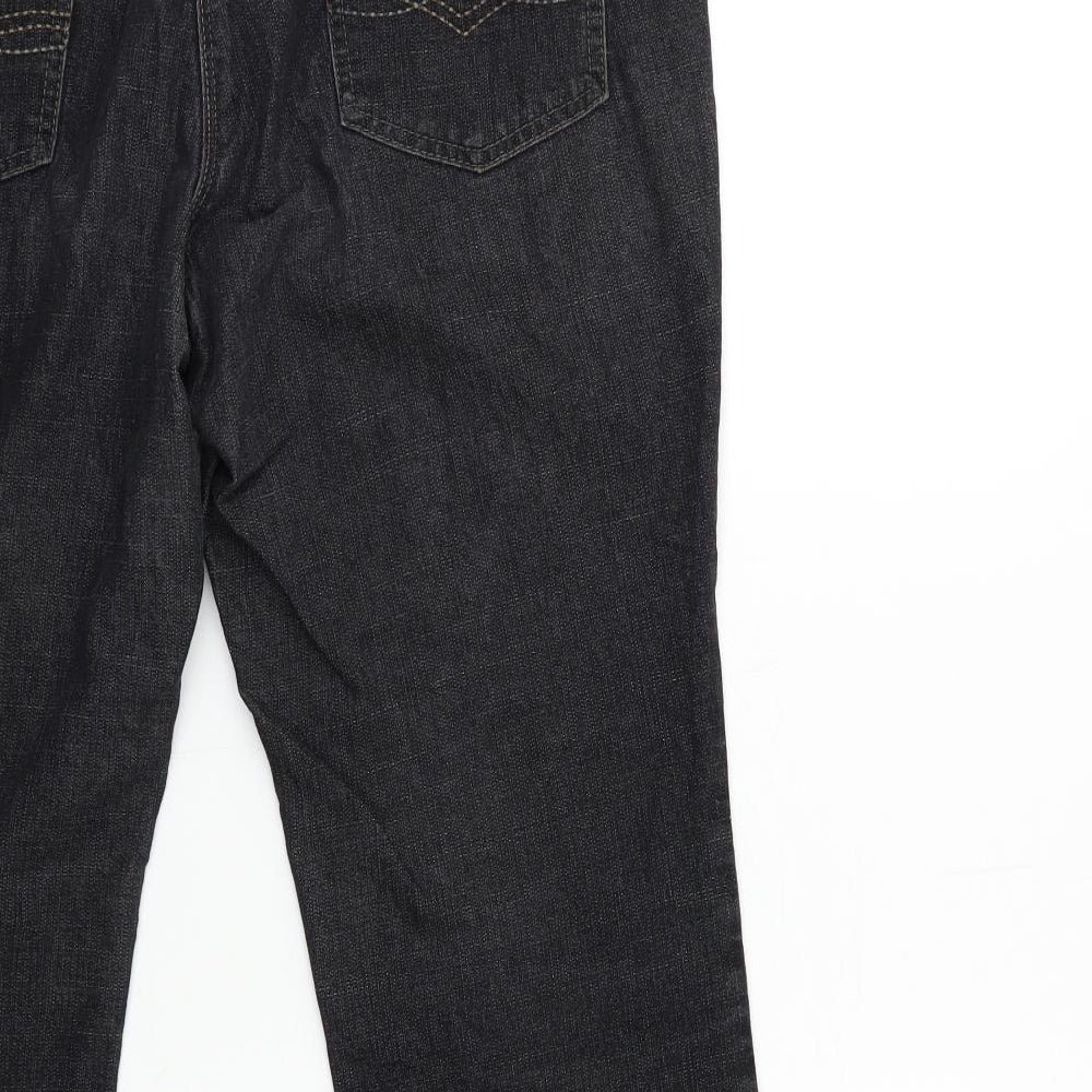 Preworn Womens Black  Denim Bootcut Jeans Size 14 L26 in