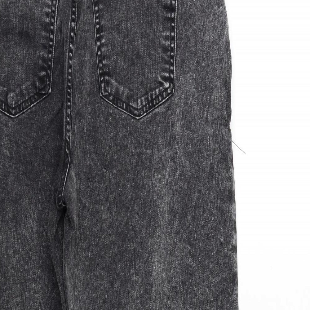 George Womens Grey  Denim Mom Jeans Size 16 L25 in