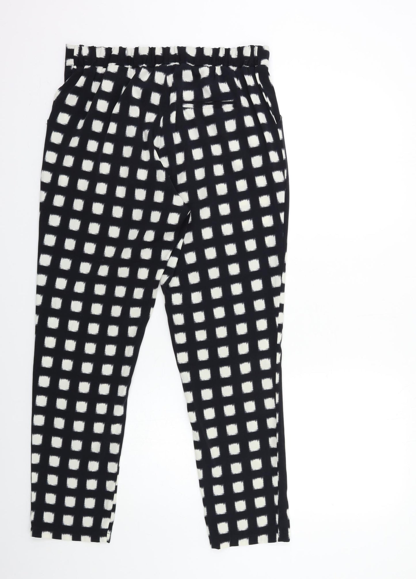 Topshop Womens Black Geometric  Trousers  Size 12 L28 in