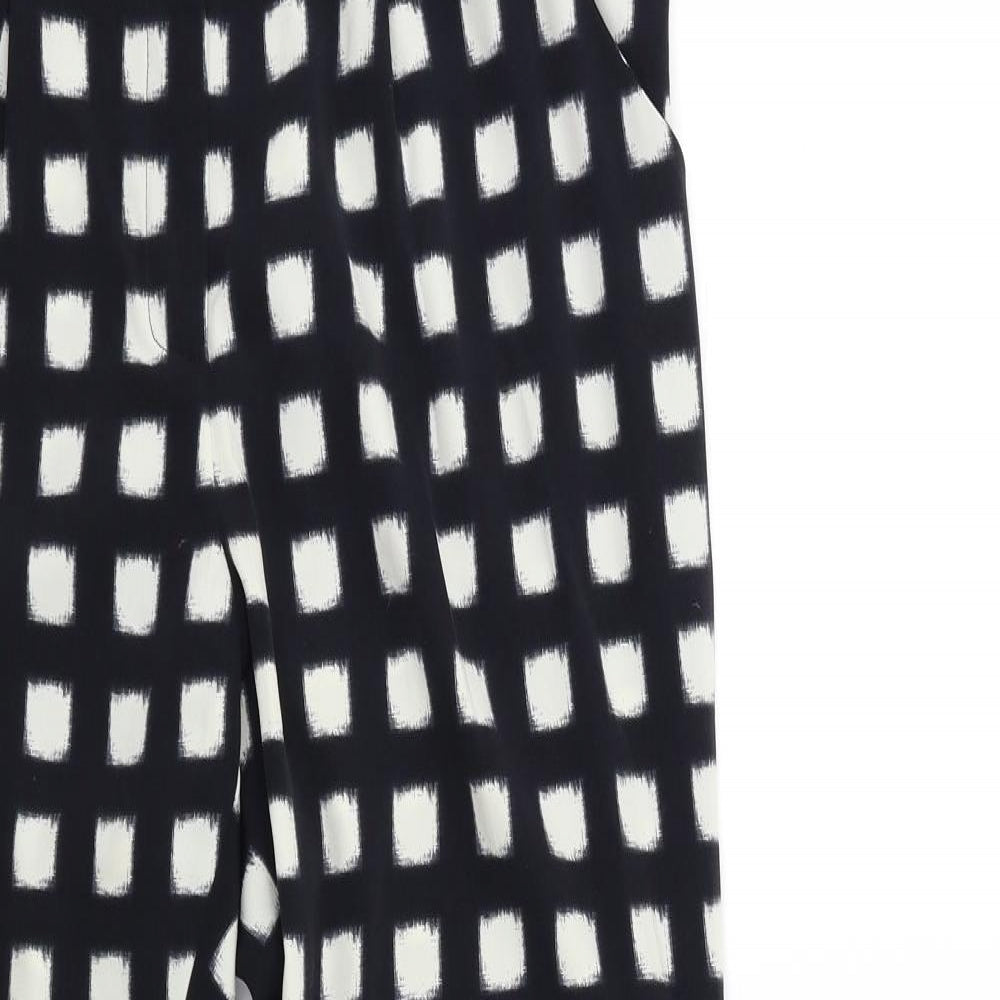 Topshop Womens Black Geometric  Trousers  Size 12 L28 in