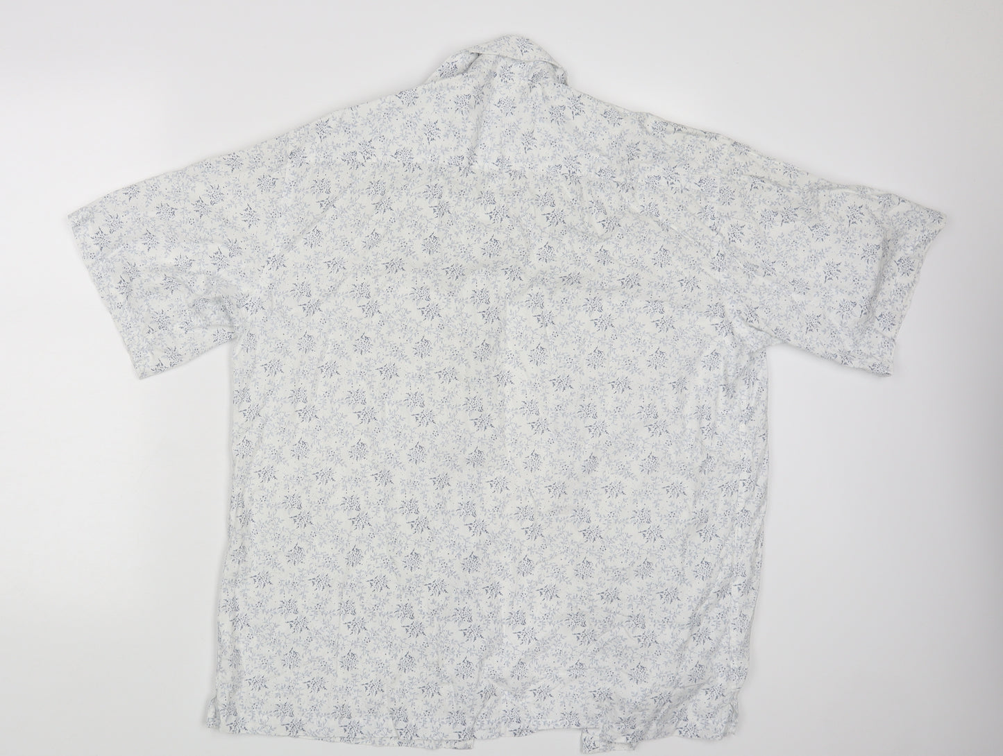 Brooker Mens White Paisley   Button-Up Size L