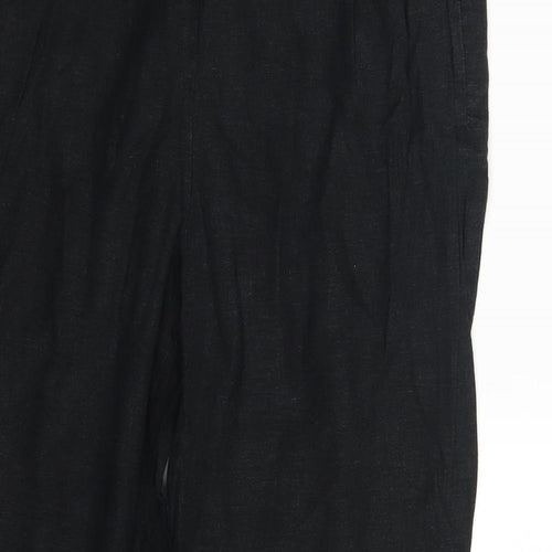 M&S Womens Black   Sweatpants Trousers Size 14 L27 in