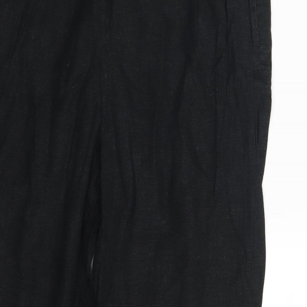 M&S Womens Black   Sweatpants Trousers Size 14 L27 in