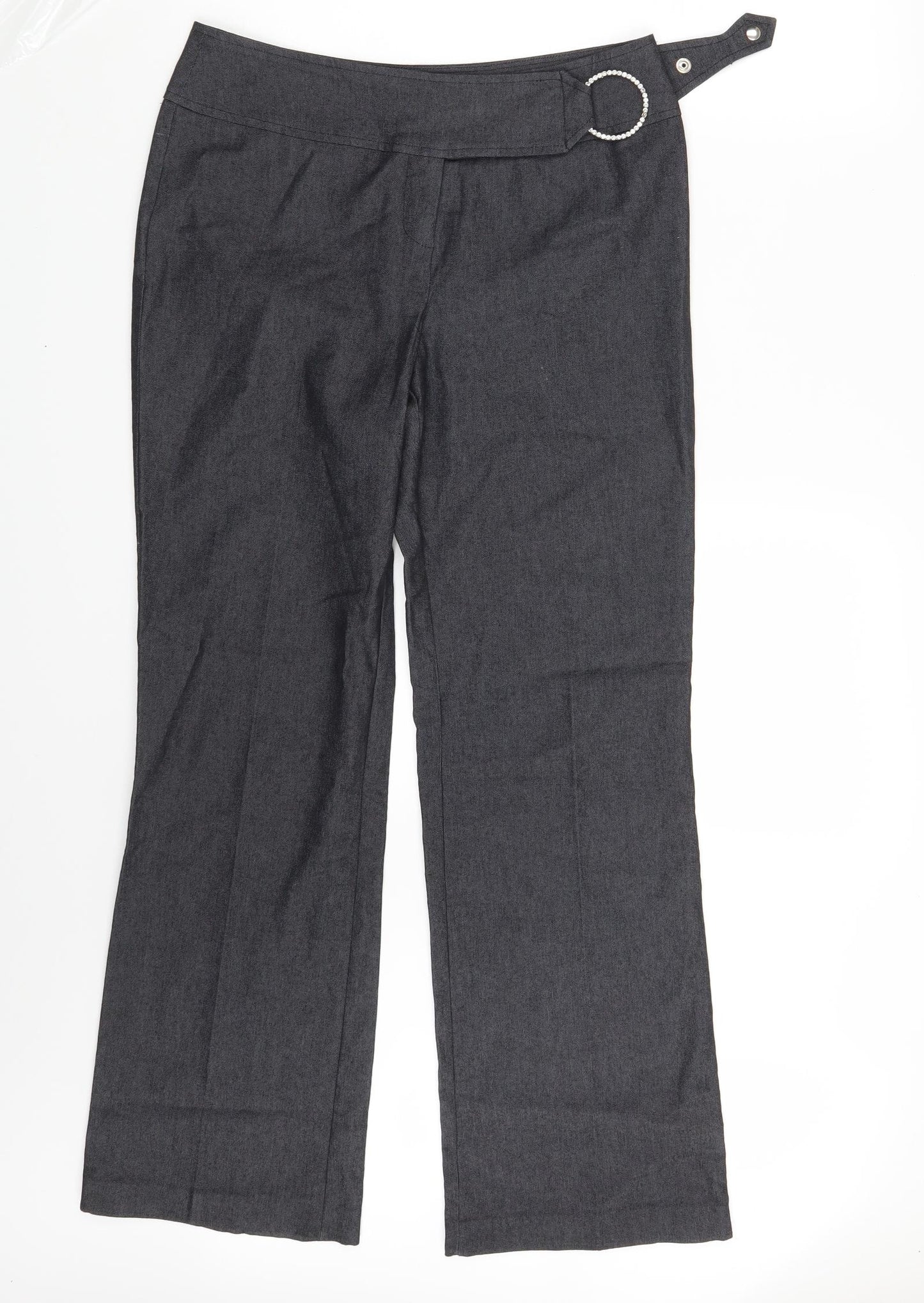 Papaya Womens Grey   Trousers  Size 10 L29 in