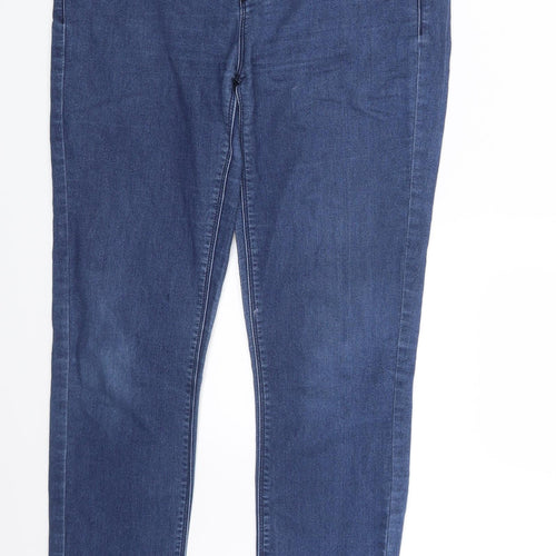 Preworn Womens Blue  Denim Jegging Leggings One Size L30.5 in