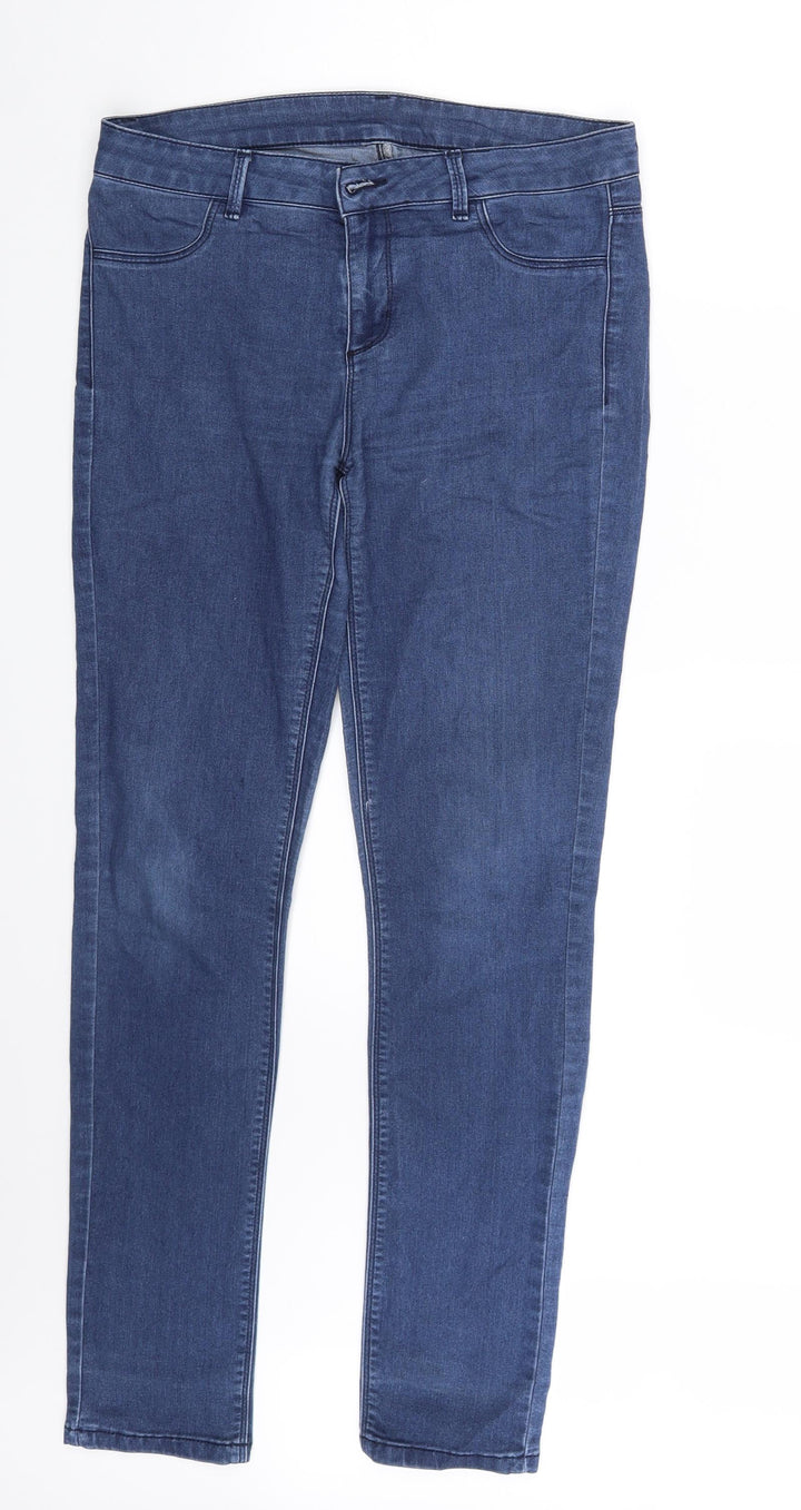 Preworn Womens Blue Denim Jegging Leggings One Size L30.5 in