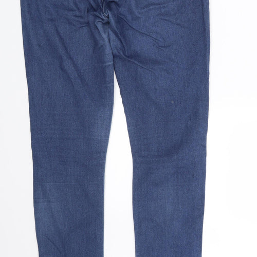 Preworn Womens Blue  Denim Jegging Leggings One Size L30.5 in