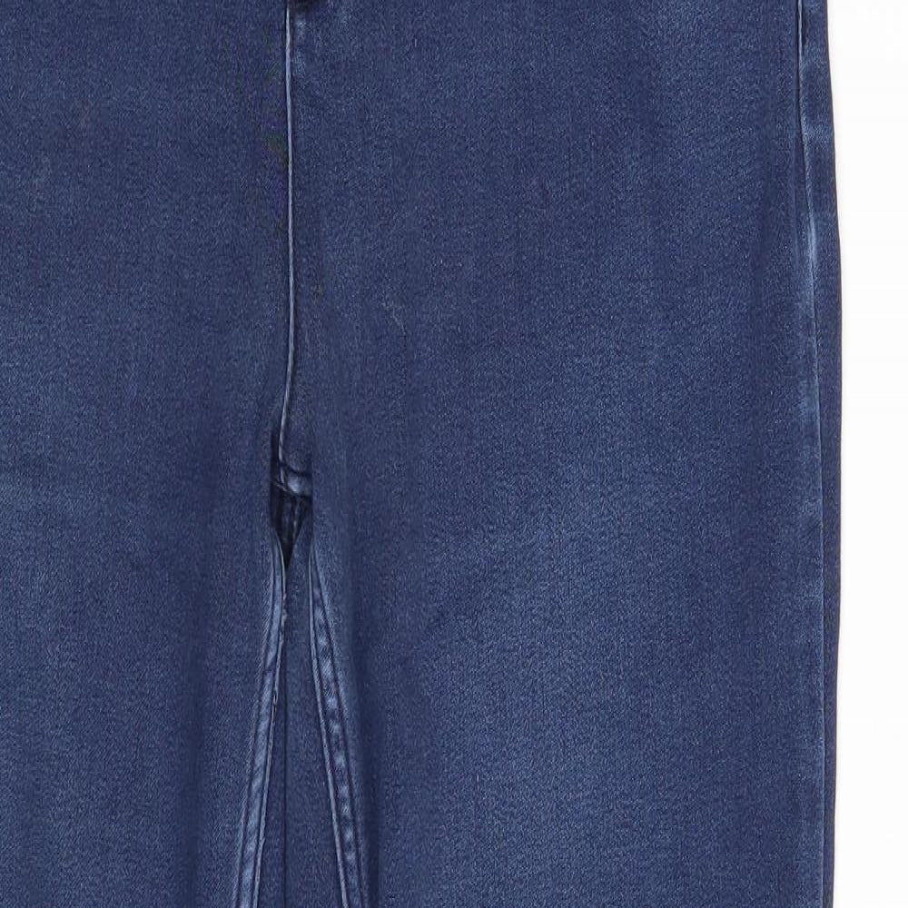 M&S Womens Blue  Denim Straight Jeans Size 14 L29 in