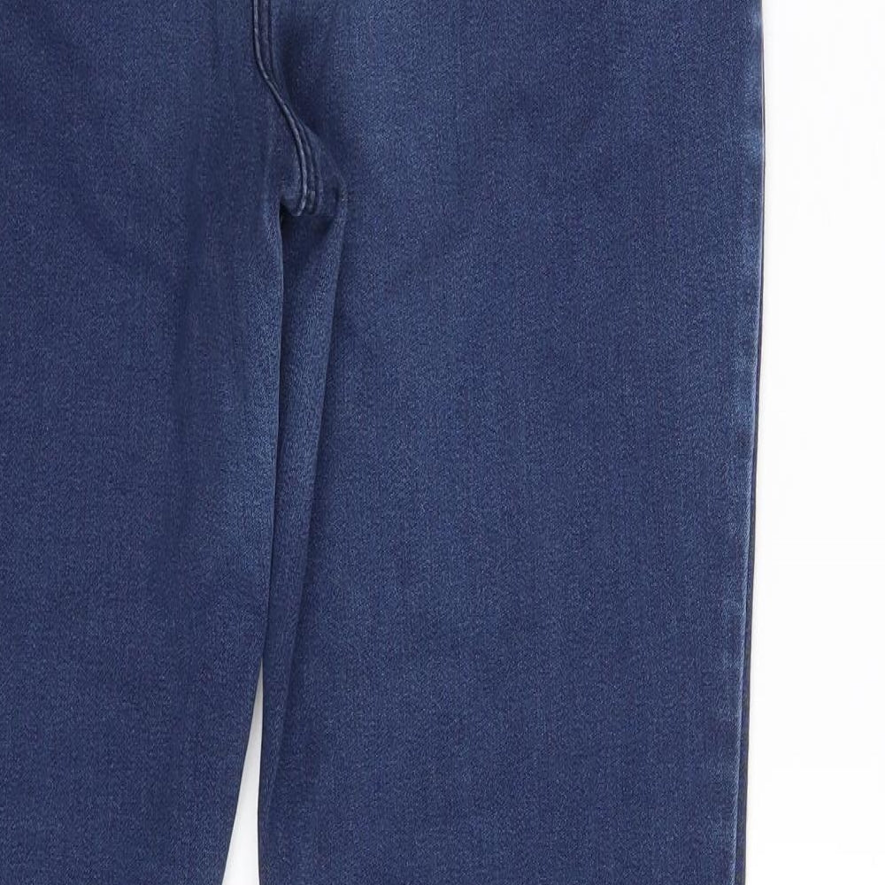 M&S Womens Blue  Denim Straight Jeans Size 14 L29 in