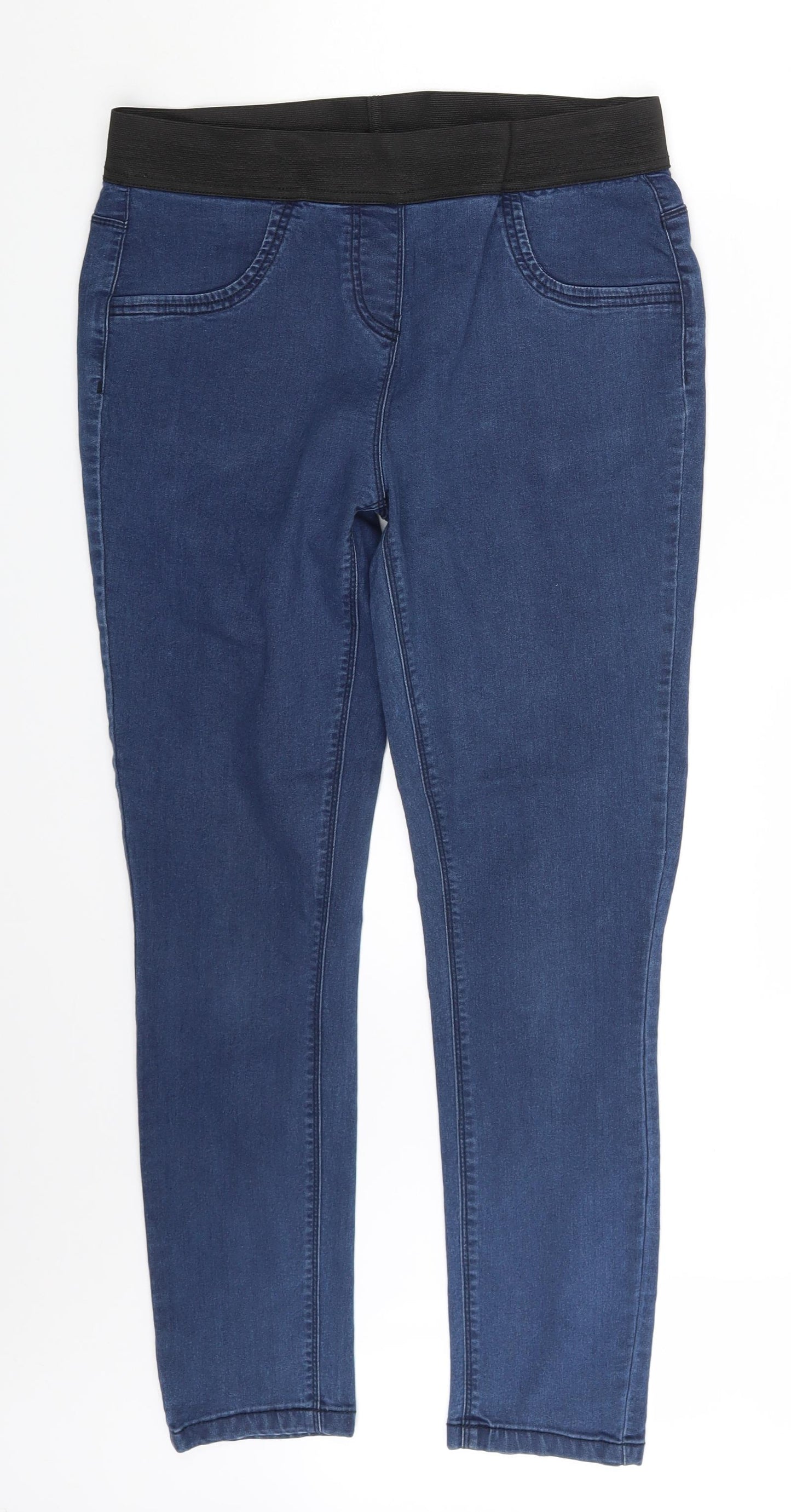 George Womens Blue  Denim Jegging Leggings Size 14 L27 in