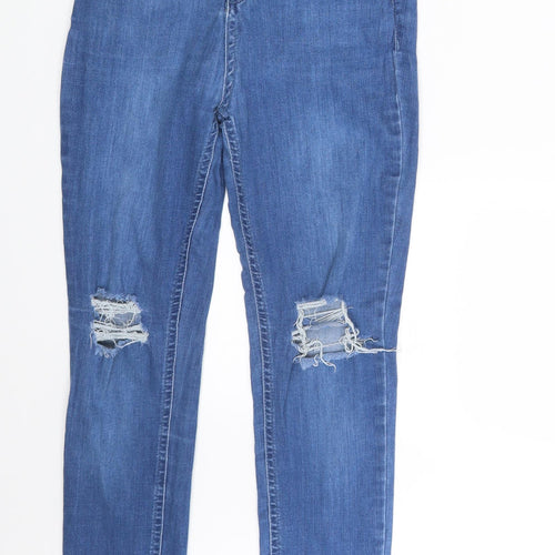 Preworn Womens Blue  Denim Skinny Jeans Size 10 L27 in