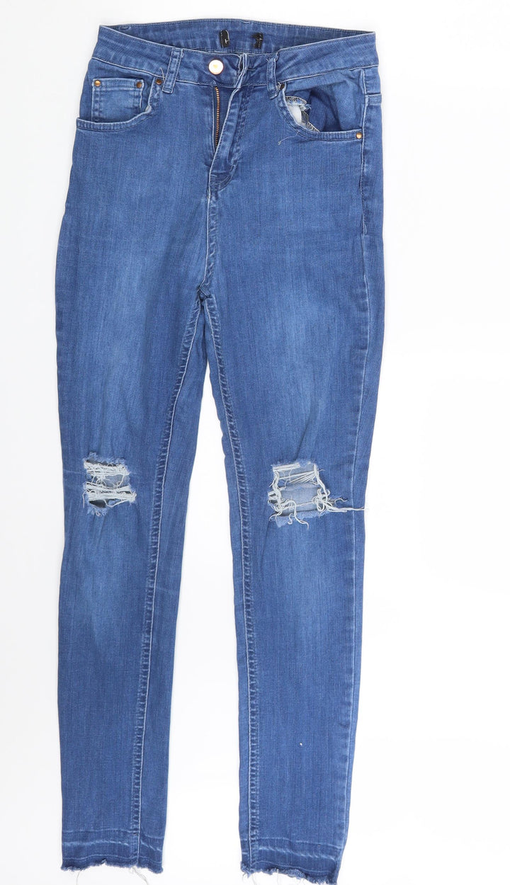 Preworn Womens Blue  Denim Skinny Jeans Size 10 L27 in