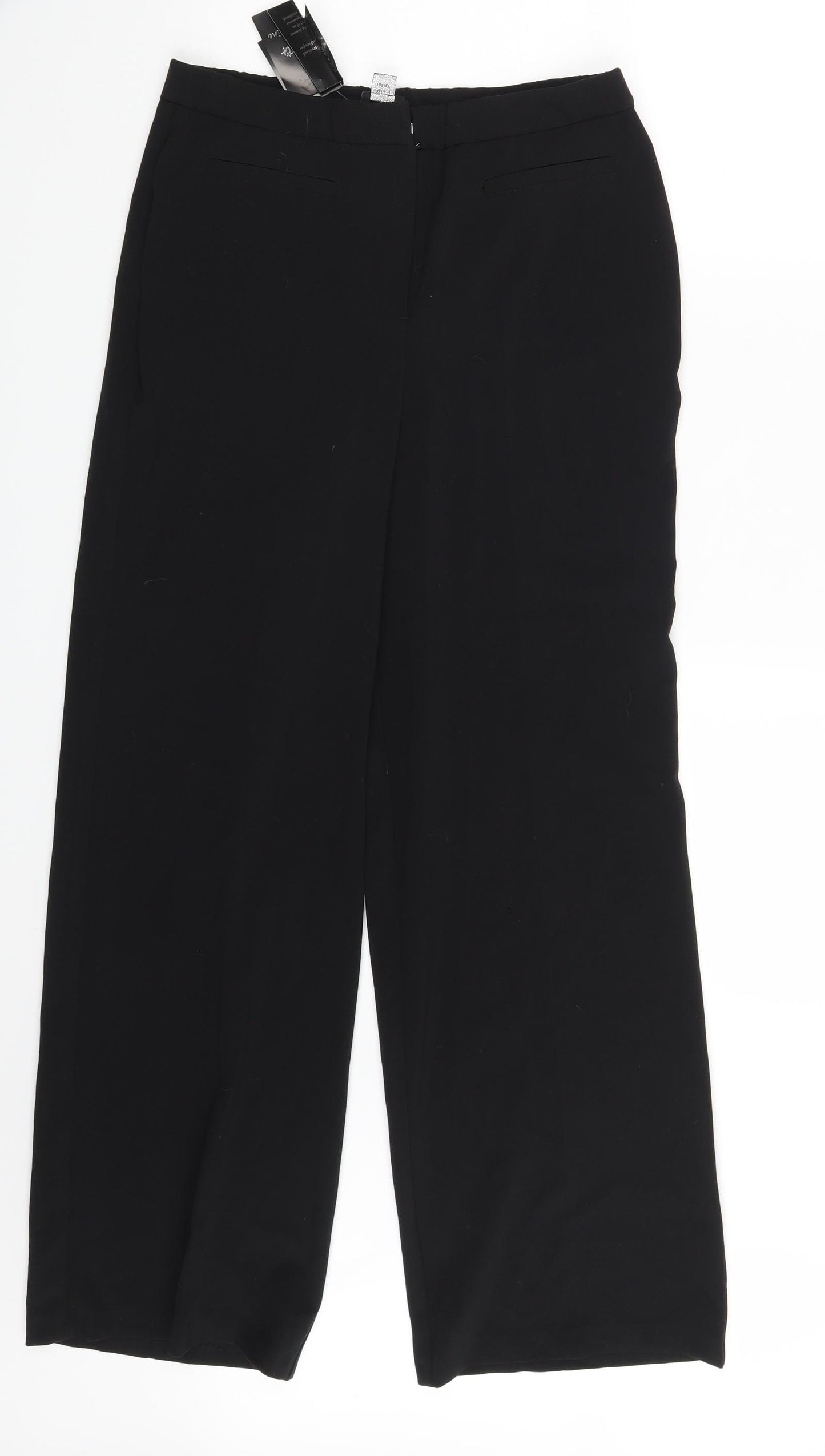 Magi-Fit Womens Black   Dress Pants Trousers Size 12 L28 in