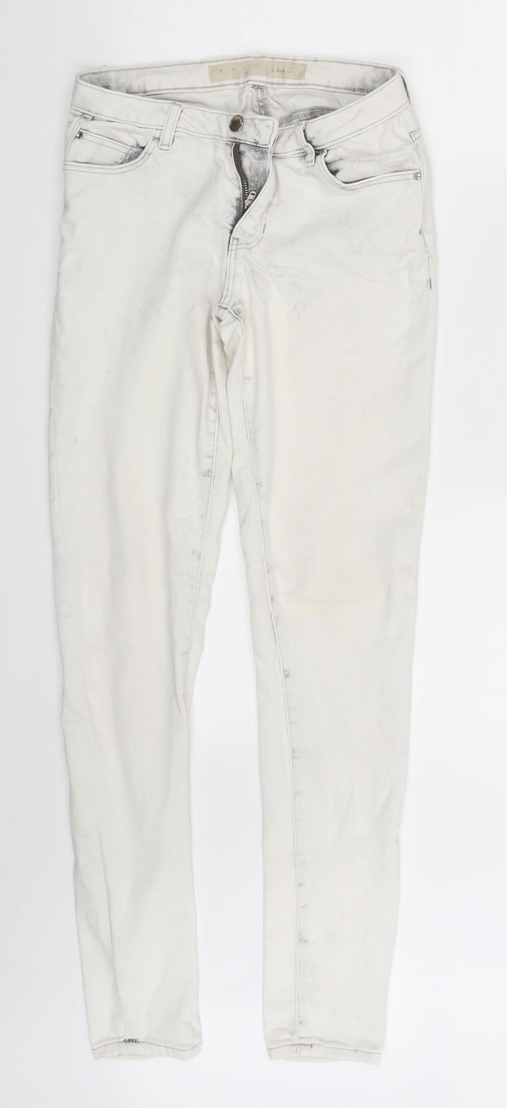 Denim Co. Womens White Denim Skinny Jeans Size 8 L30 in