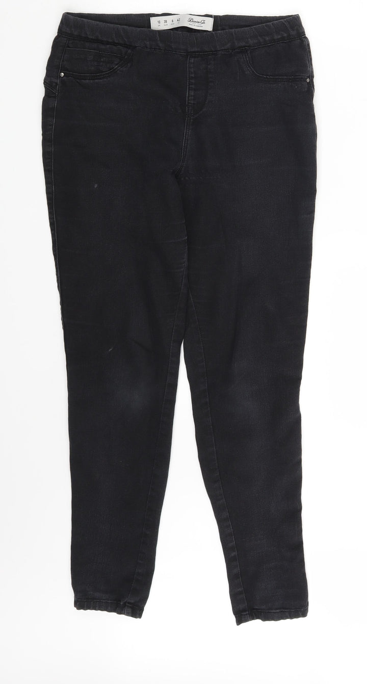 Denim Co. Womens Black Denim Jegging Leggings Size 10 L28 in