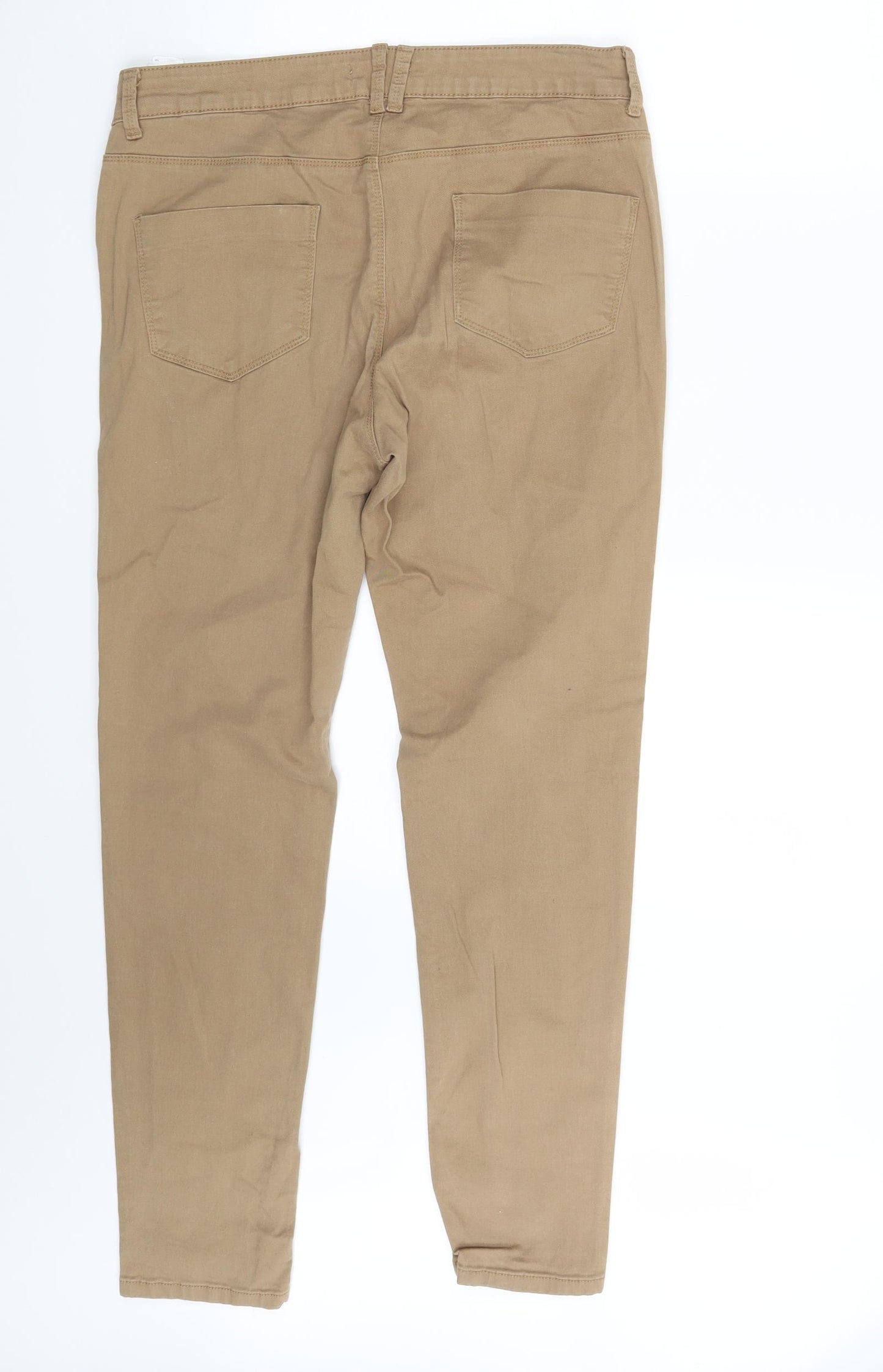 M&S Womens Beige  Denim Jegging Leggings Size 14 L29 in