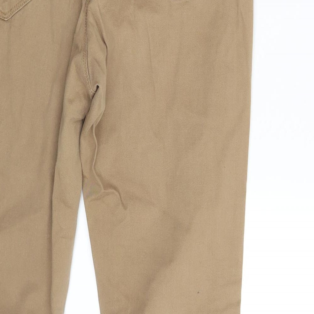 M&S Womens Beige  Denim Jegging Leggings Size 14 L29 in