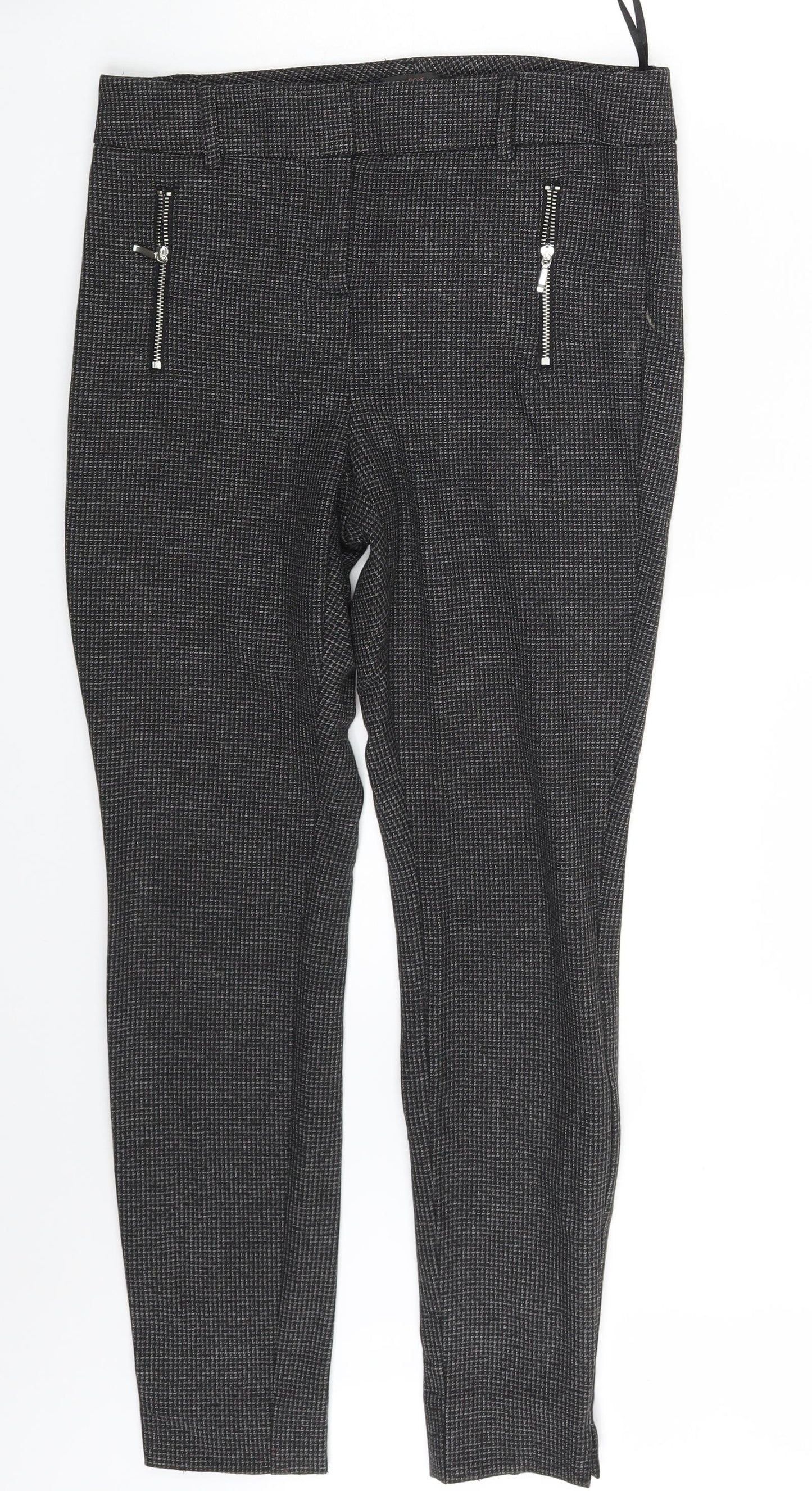 NEXT Womens Black   Chino Trousers Size 8 L26 in