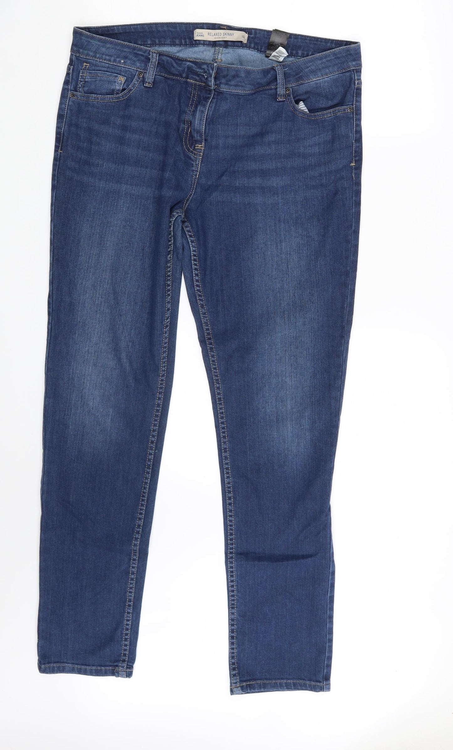 nnext Womens Blue  Denim Straight Jeans Size 16 L31 in