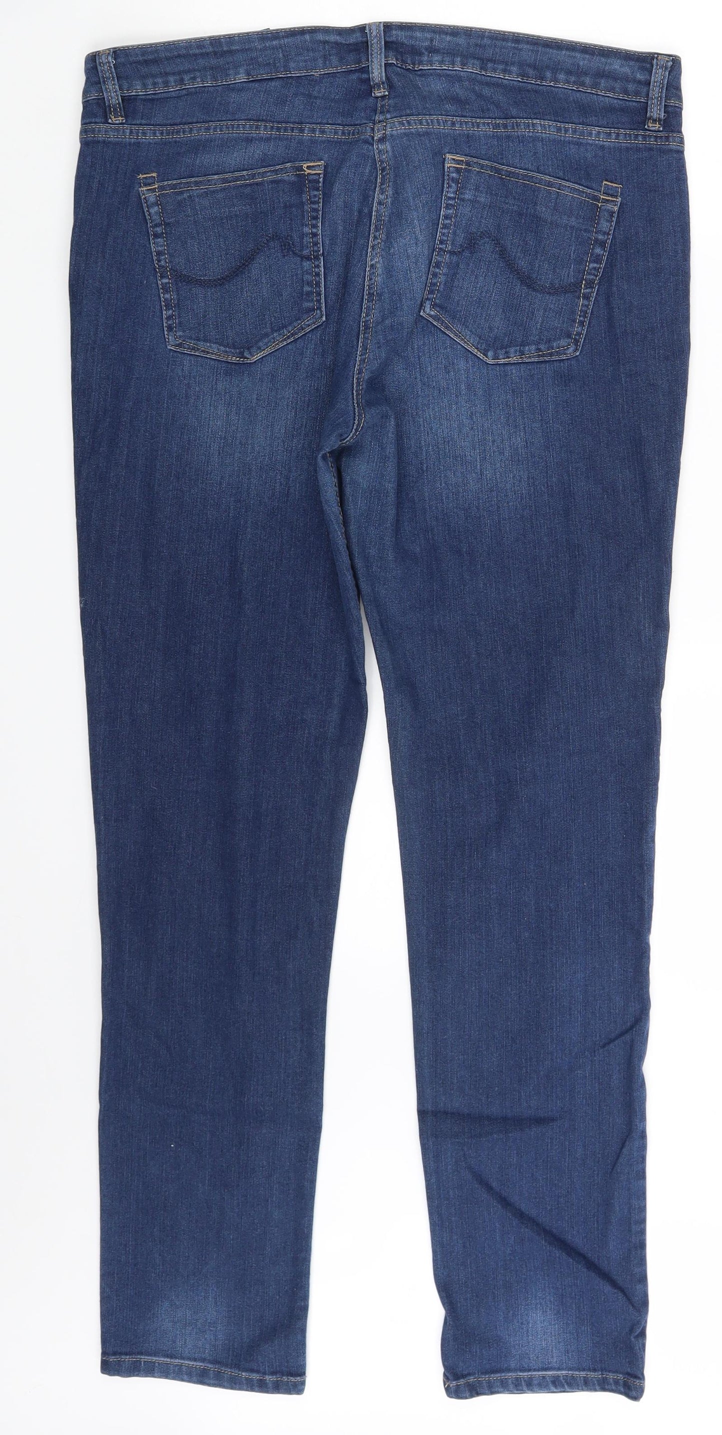 nnext Womens Blue  Denim Straight Jeans Size 16 L31 in