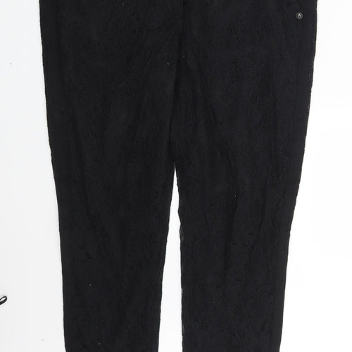 Replay Womens Black Floral  Capri Trousers One Size L25 in