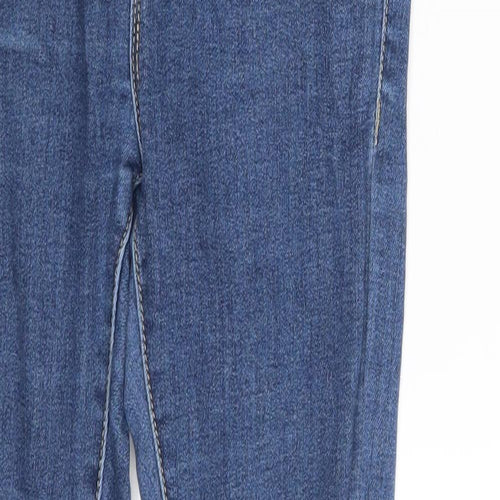 PRETTYLITTLETHING Womens Blue  Denim Jegging Leggings Size 6 L27 in